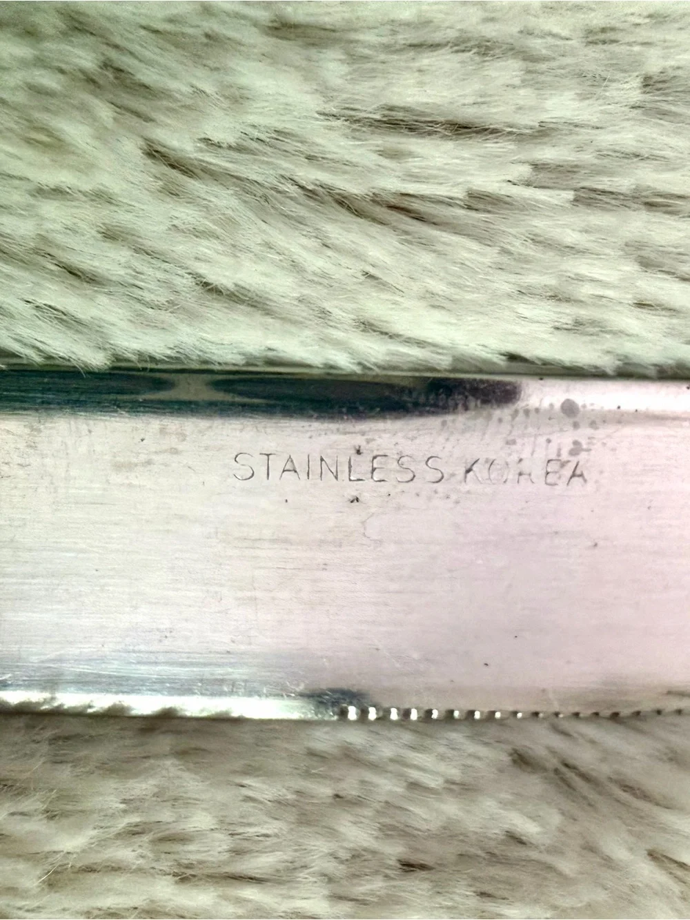 Stainless Steel Silver Dinner Knife - Elegant Bamboo-Style Handle